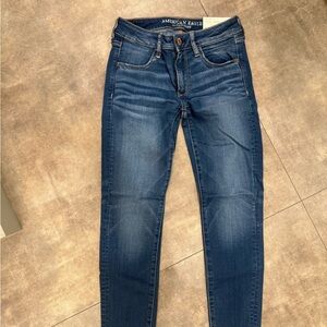 American Eagle Outfitters Women's Skinny Jeans - Indigo Blue Wash